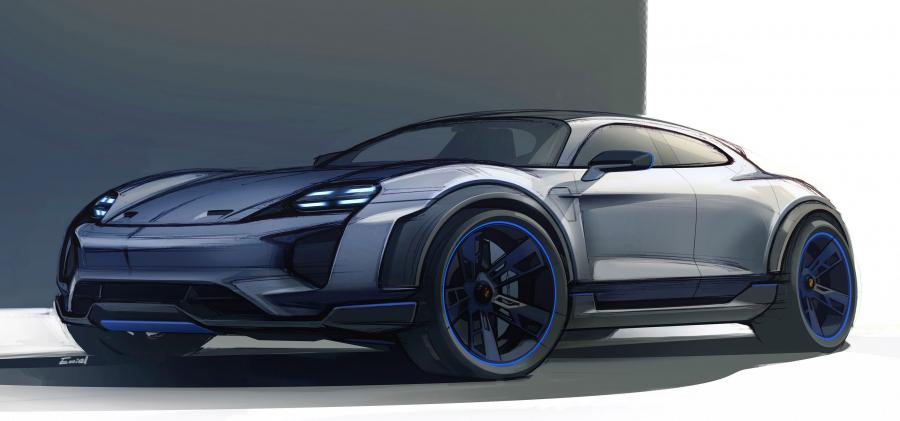 Эскиз Porsche Mission E Cross Turismo 2018 года  (фото 31 из 66)